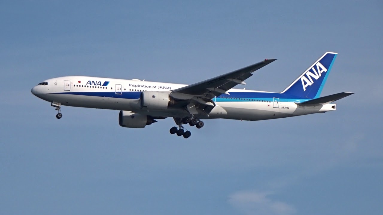 退役間近】ANA B777-200 JA714A 羽田空港着陸 - YouTube