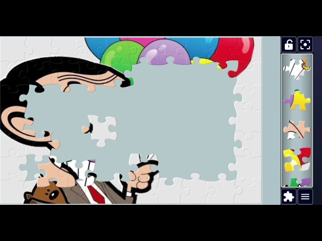Mr. Bean & the Colorful Balloons 🎈 jigsaw puzzle‬
