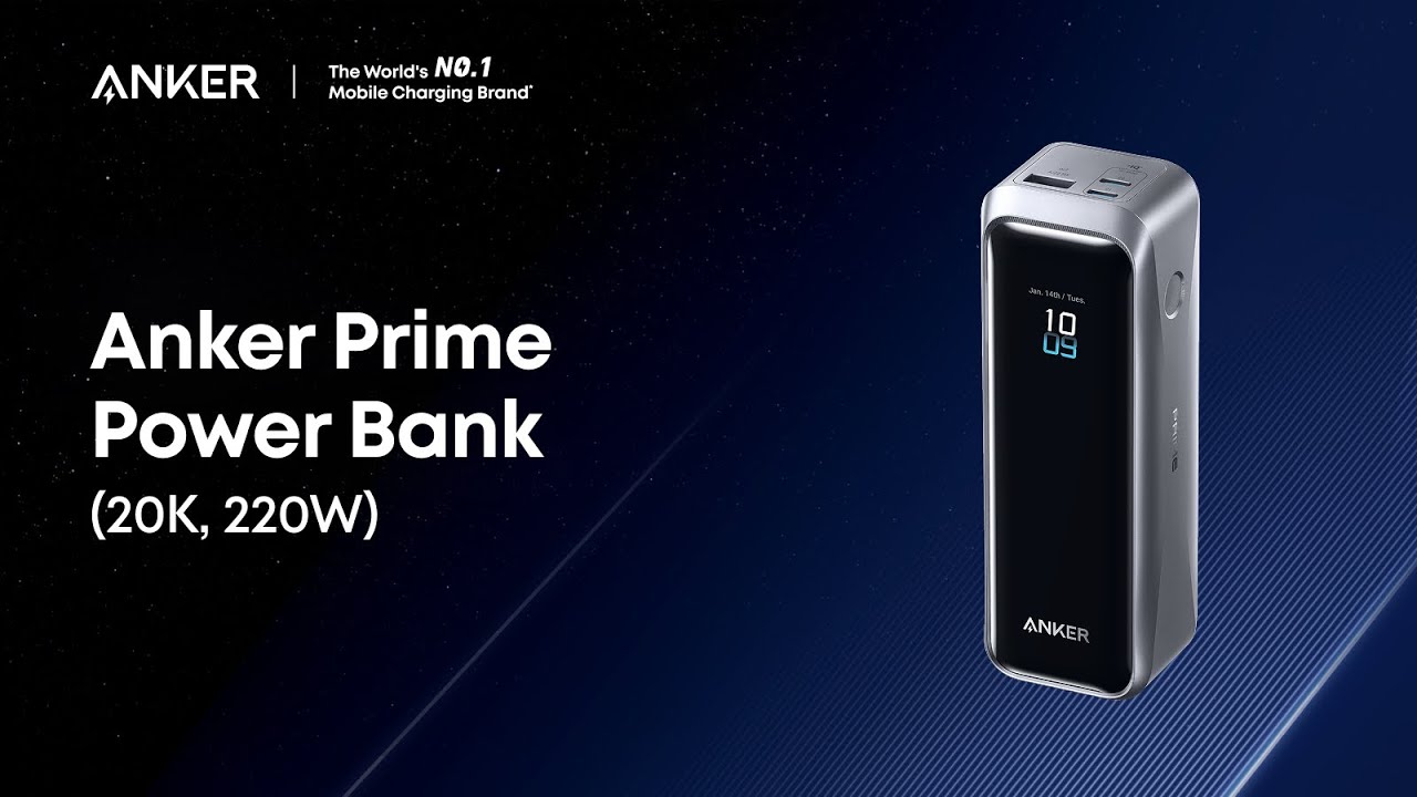 Anker Prime Power Bank (20K, 220W) - YouTube