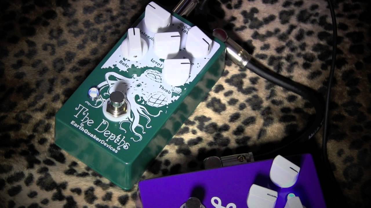 Earthquaker Devices THE DEPTHS optical vibe guitar pedal demo with