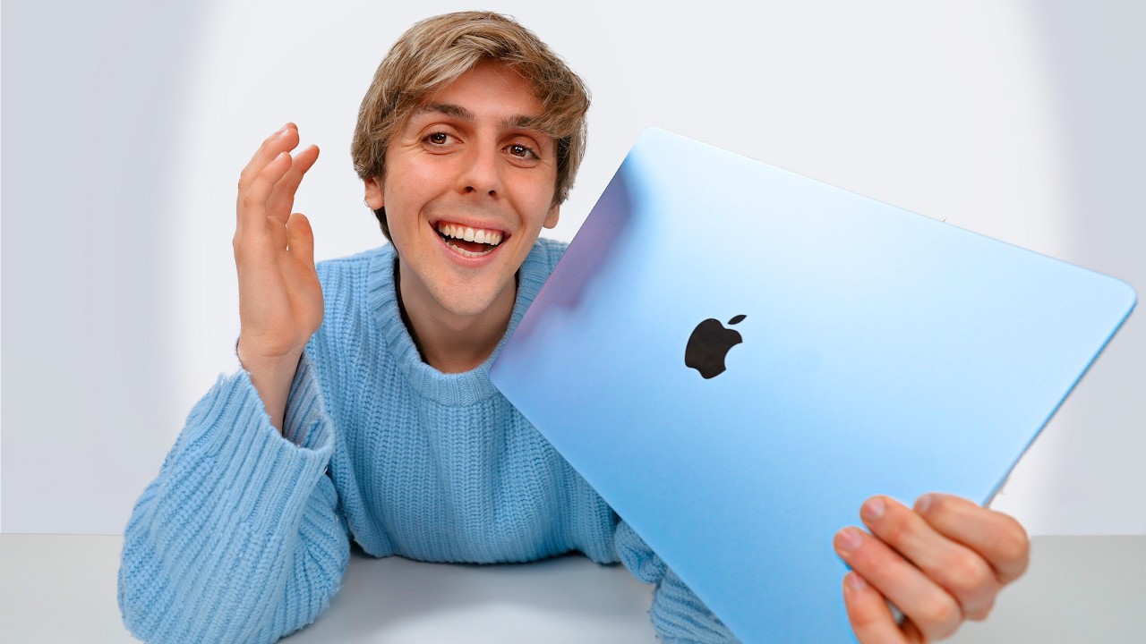 MacBook Air Sky Blue Unboxing + Setup 🩵 (M4 2025) - YouTube