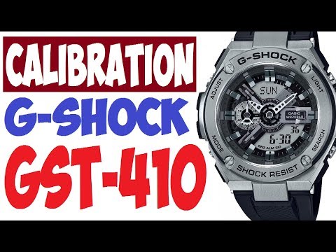 Casio G-Shock GST-410 manual for calibration if not sync - YouTube