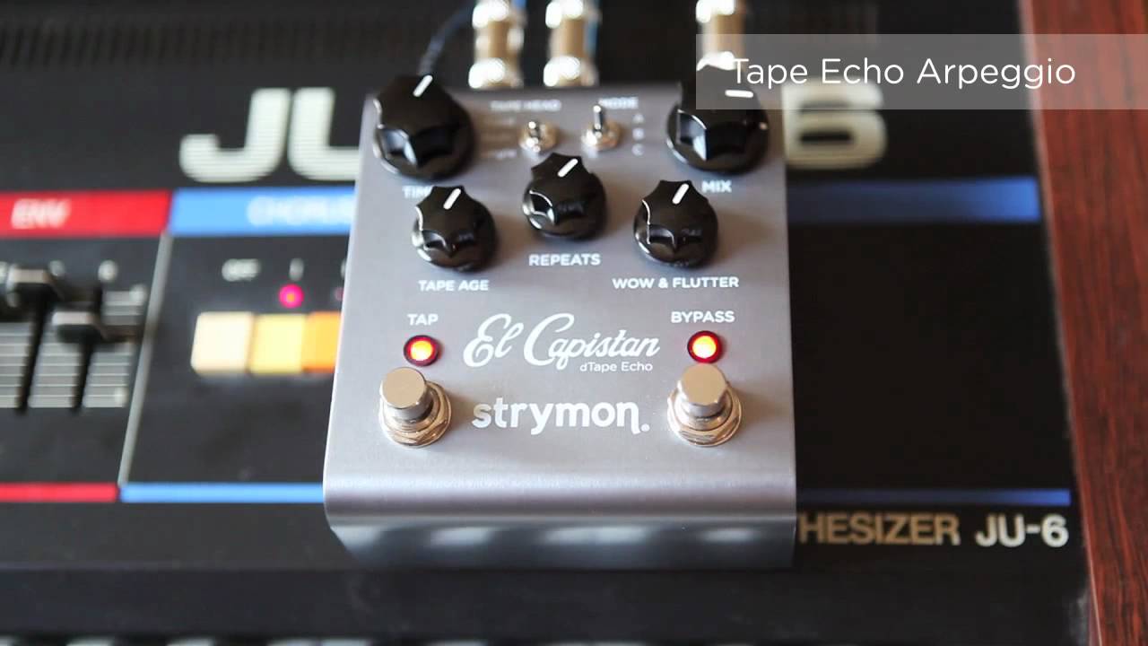 Strymon - El Capistan dTape Echo - Synthesizer Audio Clips - YouTube