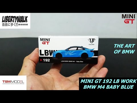 MINI GT LB WORK BMW M4 BABY BLUE COLLECTION NUMBER 192 | 3 STRIPES