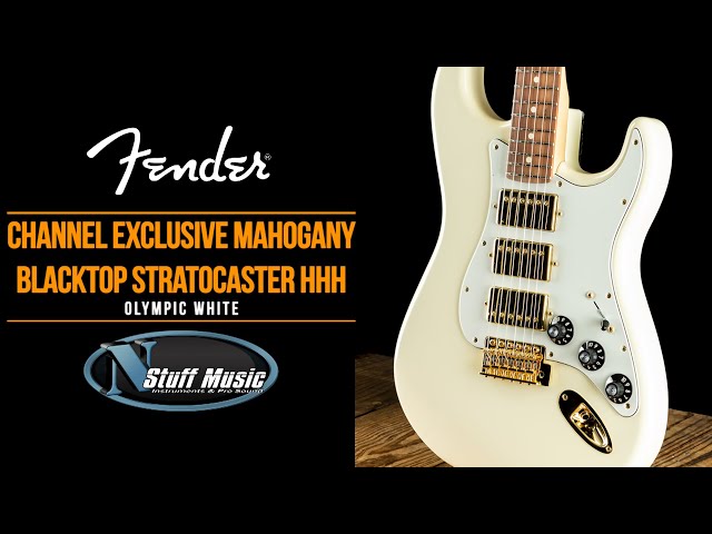 Fender Channel Exclusive Mahogany Blacktop Stratocaster HHH - In