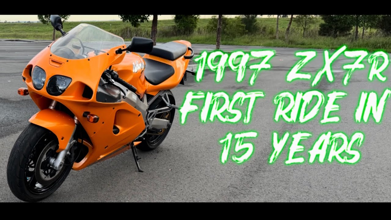1997 Kawasaki ZX7R first ride in 15 years - YouTube
