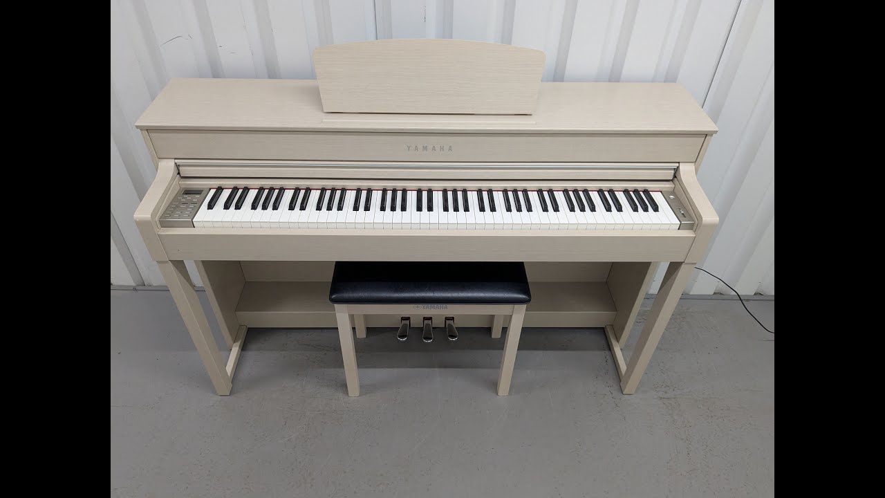 Yamaha Clavinova CLP-535 in white ash with matching stool stock nr
