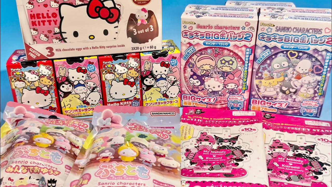 Sanrio candy toy chocolate egg can badge acrylic stand Puchitomo
