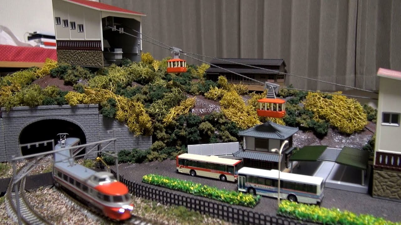トミーテック ジオラマコレクション ロープウェイ - YouTube