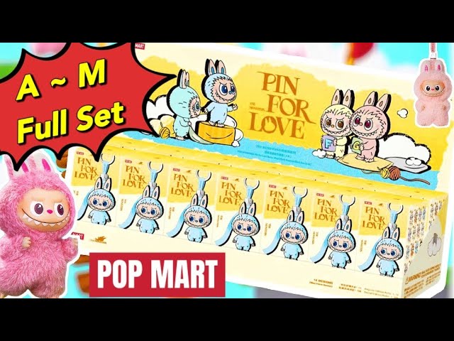 POP MART the monsters labubu pin for love A M blind box FULL SET