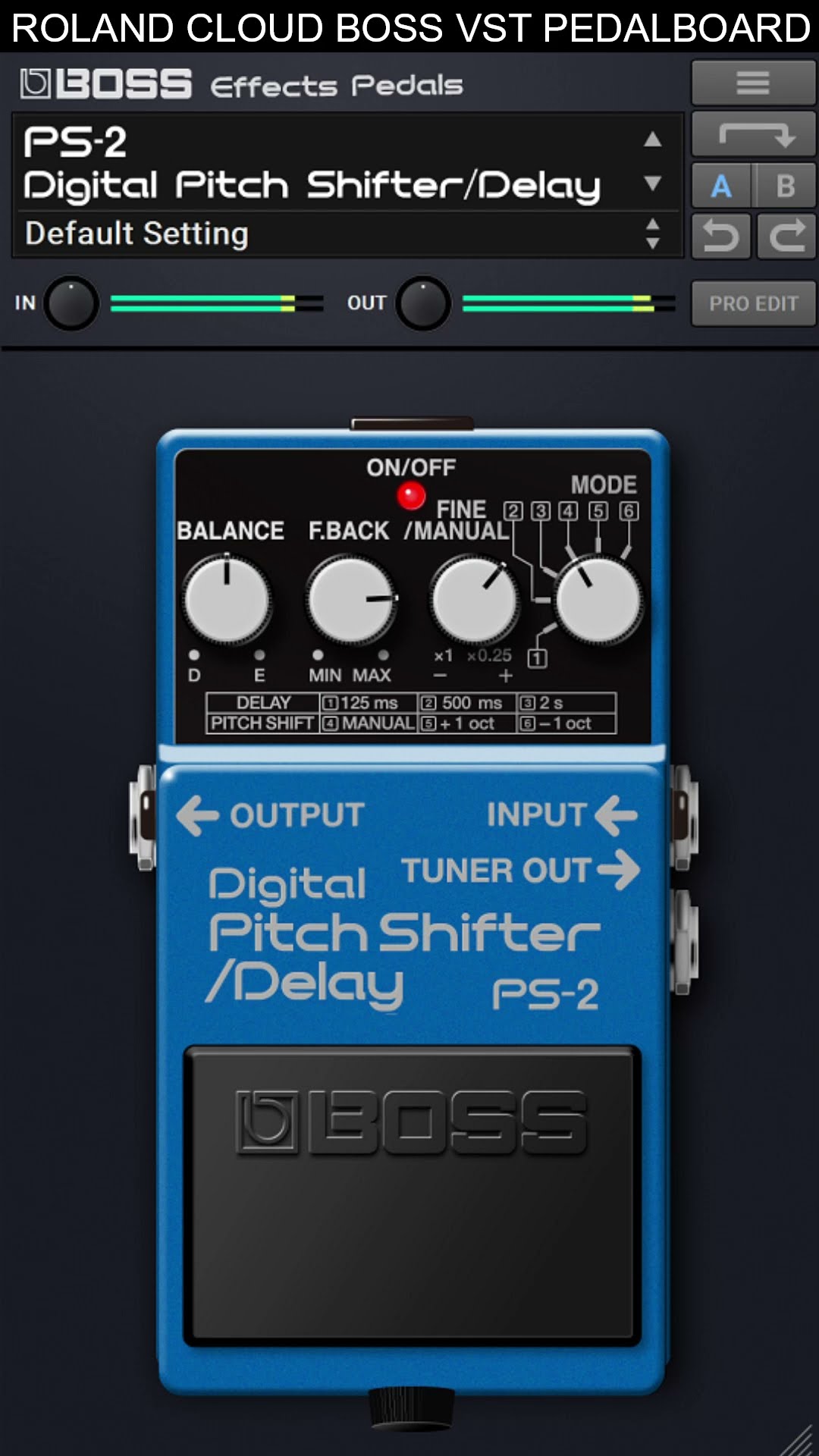 BOSS PS-2 Digital Pitch Shifter/Delay | Effects Pedals Plugin