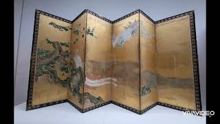 狩野常信《鳳凰図屏風》紙本金地着色 6曲屏風 各174.0×368.8 江戸時代