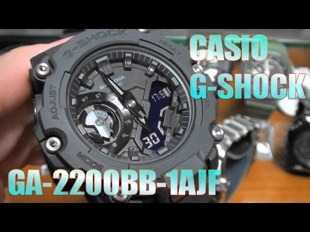 カシオ CASIO G-SHOCK GA-2200BB-1AJF オールブラック レビュー - YouTube