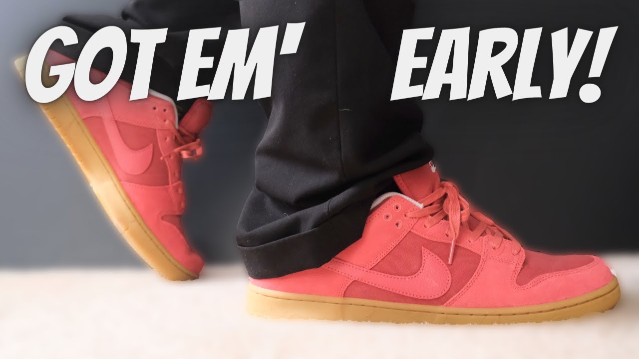 EARLY LOOK NIKE SB DUNK LOW ADOBE ON FEET REVIEW - YouTube