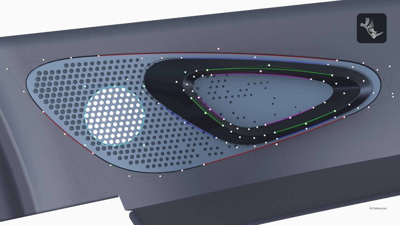 Cademy | Automotive Speaker Parametric Texture in Grasshopper 3D