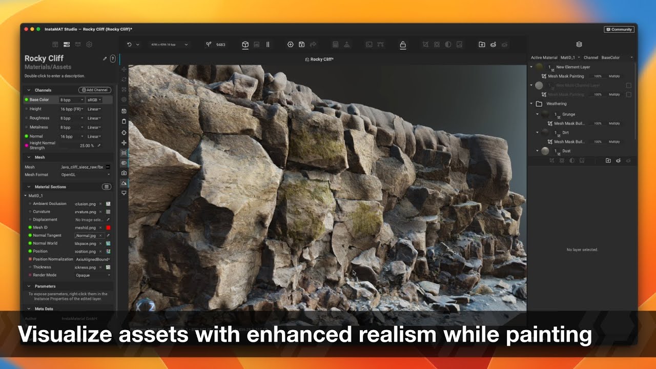 Previewing InstaMAT's Next Release: Terrains, Curves, and Viewport