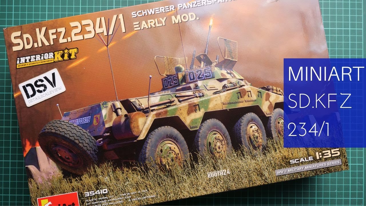 Miniart 1/35 Sd.Kfz.234/1 Early Interior Kit (35410) Review - YouTube