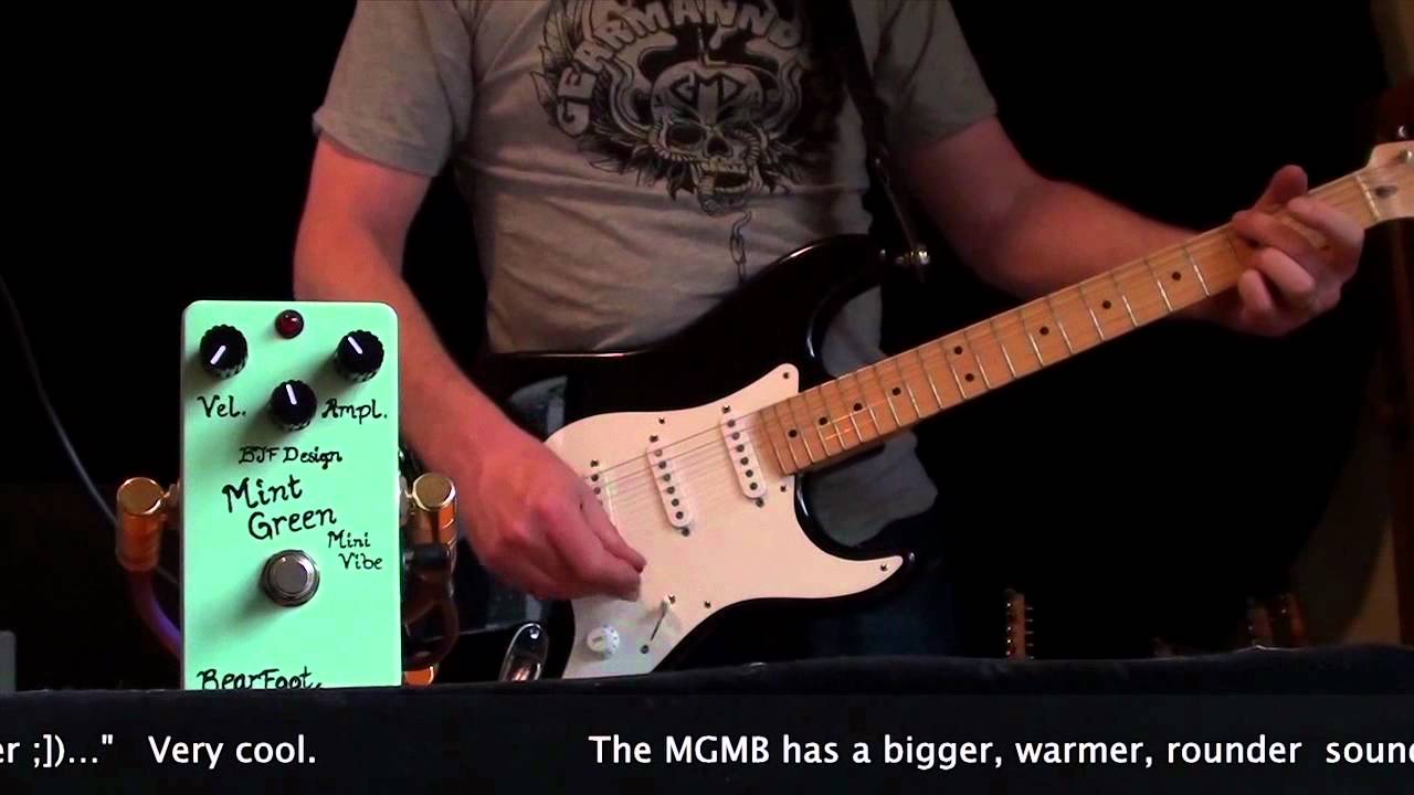 BearFootFX: MINT GREEN MINI VIBE (Strat to HIWATT with HBOD) - YouTube