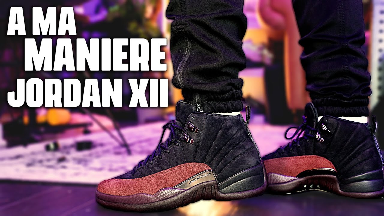 A Ma Maniére x Air Jordan 12 Black Review and On Foot - YouTube