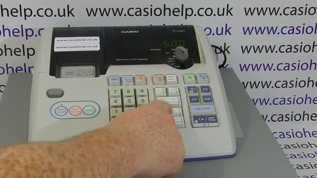 How To Use The Casio TE-M80 / TEM80 Cash Register - YouTube