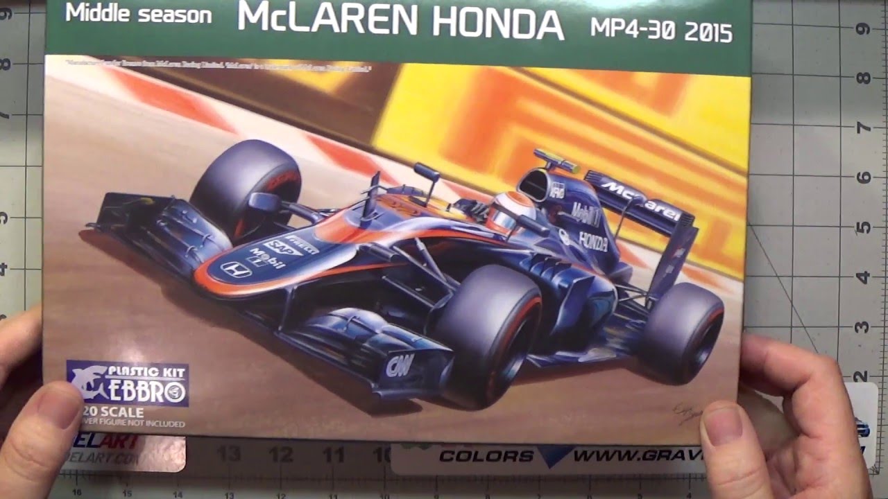 McLaren Honda MP4-30 Ebbro Scale model kit build up video Part1
