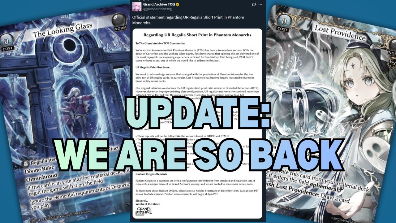 They actually did it! BIG announcement for Grand Archive that I