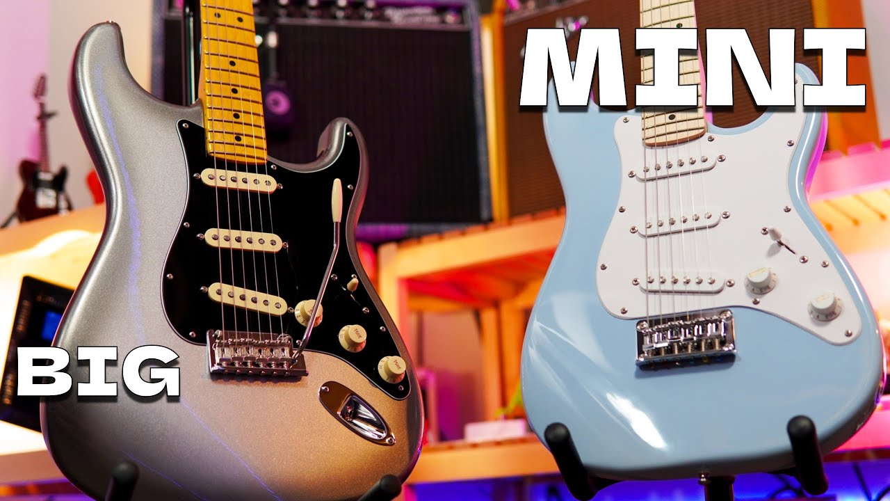 Does SIZE Matter? Squier mini Strat VS Fender Strat - YouTube