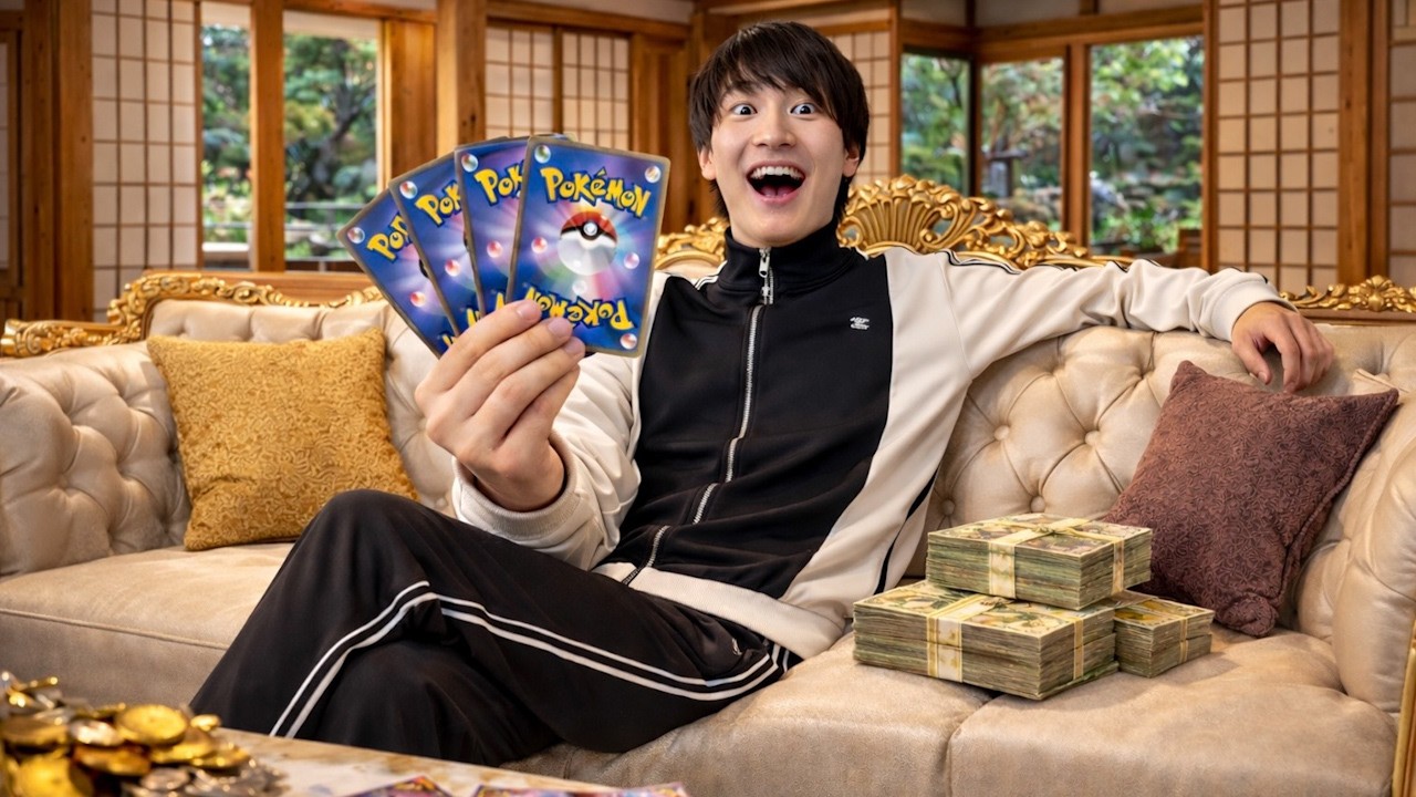Daiki-sama pulls out a Pokemon card worth over 600,000 yen that no