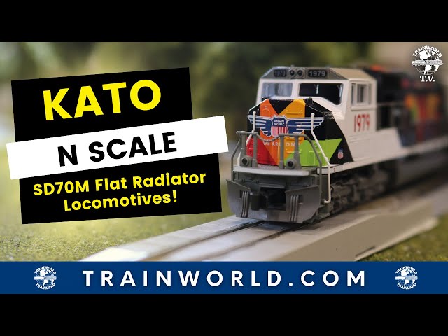 N Scale KATO SD70M Flat Radiator Locomotives - YouTube