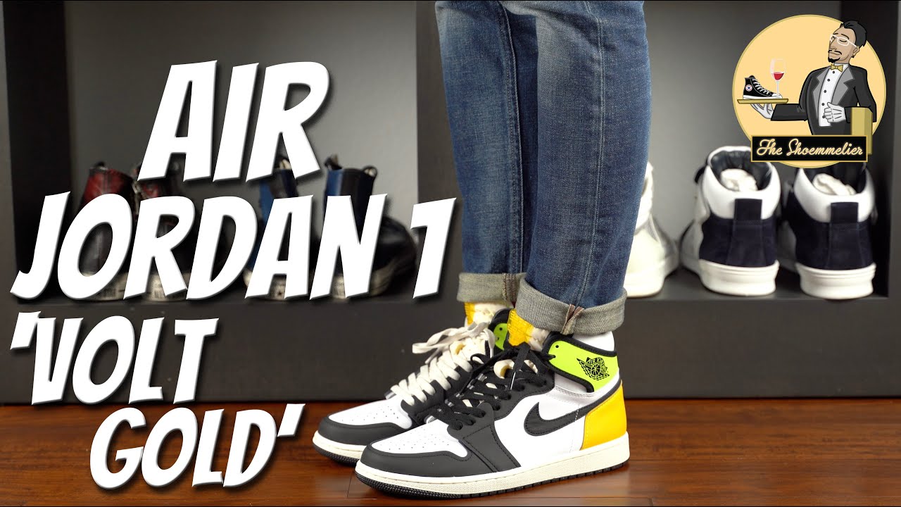 Nike Air Jordan 1 Retro High OG 'Volt Gold' • On-Feet & Overview