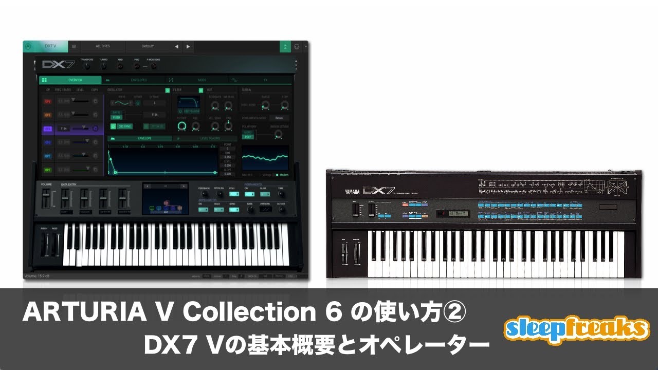 V Collection 6の使い方② DX7 Vの基本概要とオペレーター