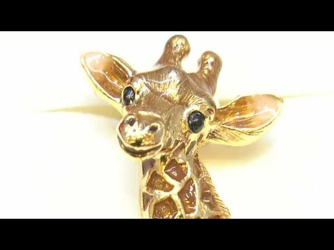 キリン「サンタロウ」のブローチ販売 池田動物園を応援するため岡山