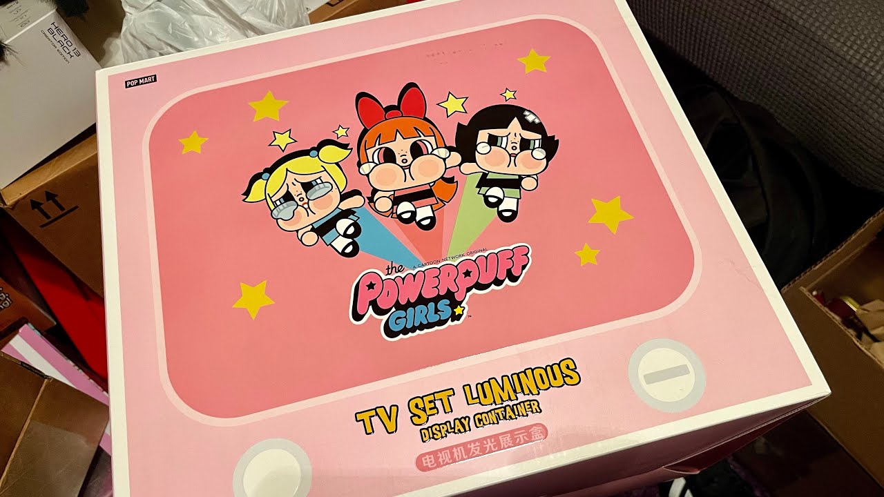 POP MART CRYBABY PowerPuff Girls Series-TV Set Luminous Display
