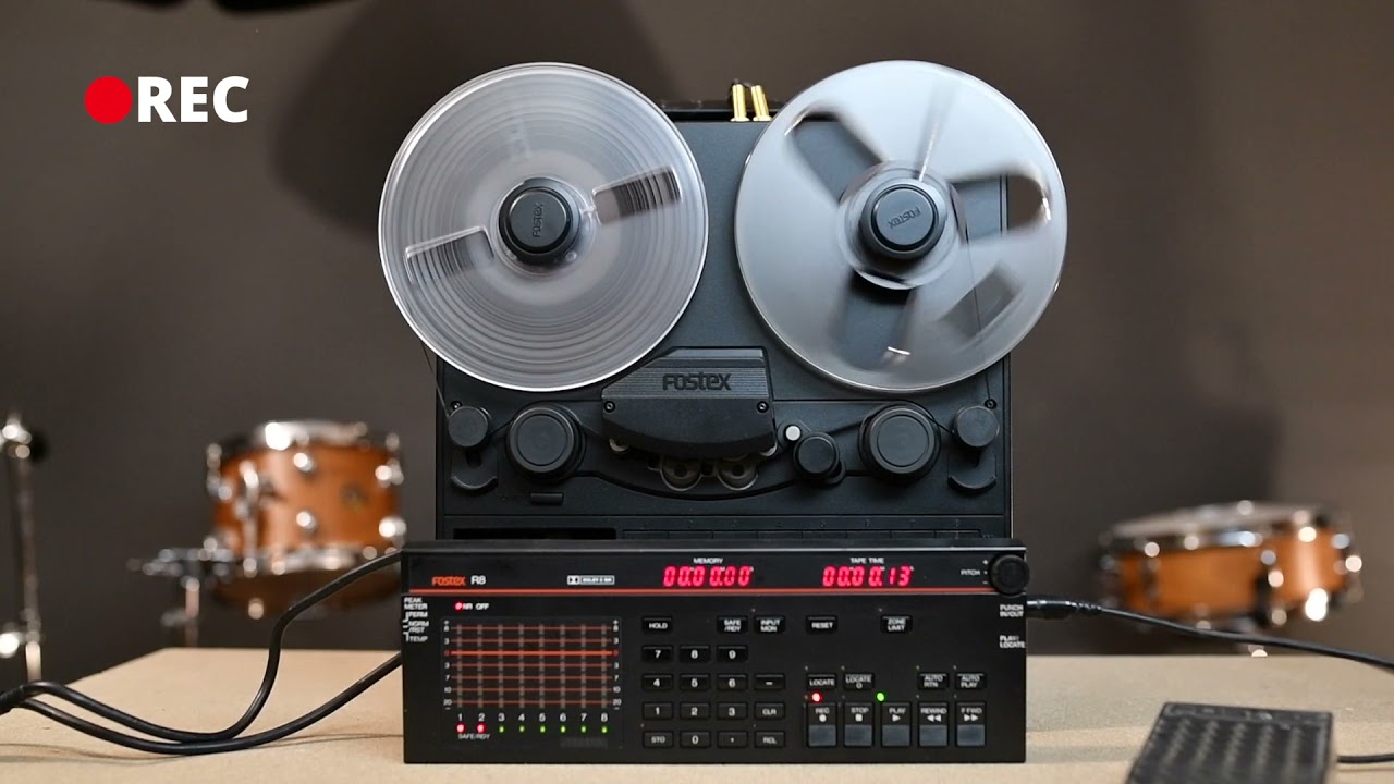 Registratore FOSTEX R8 Tape Recorder+MTC-1+Foot Switch 8051+cable