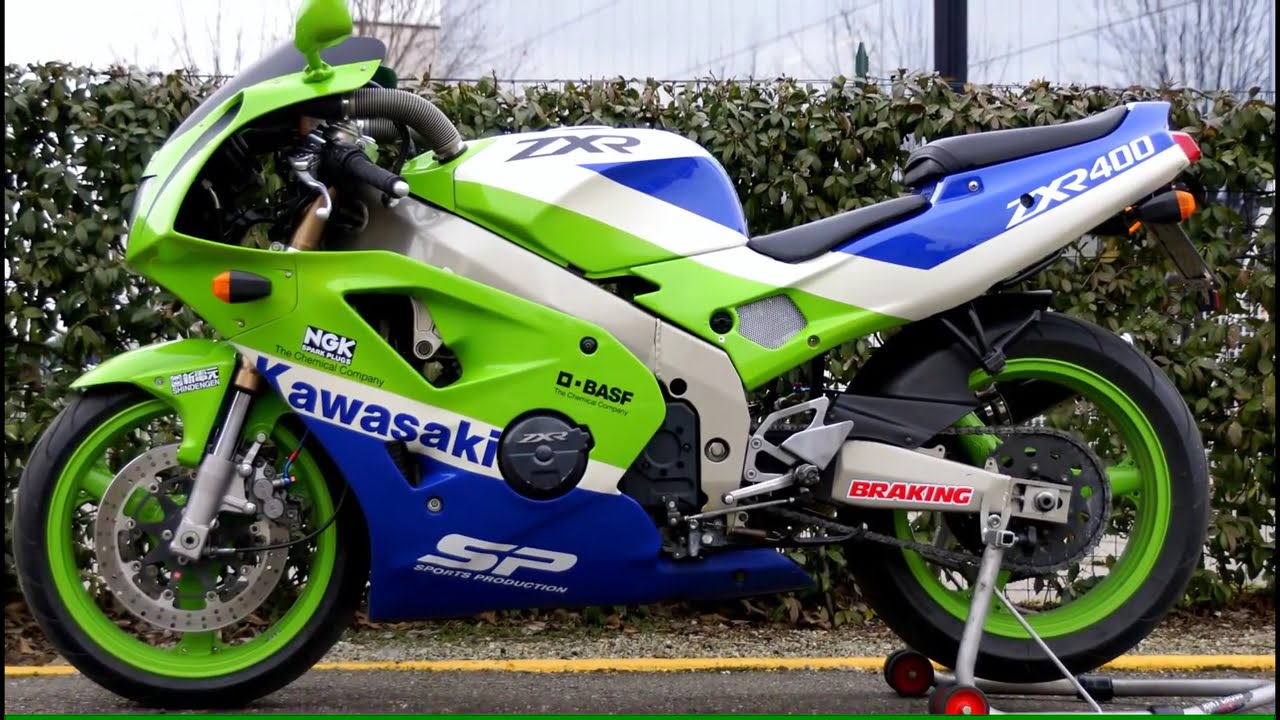 KAWASAKI ZXR 400 YEAR 1991 FULL RESTORATION ROAD TEST EXHAUST