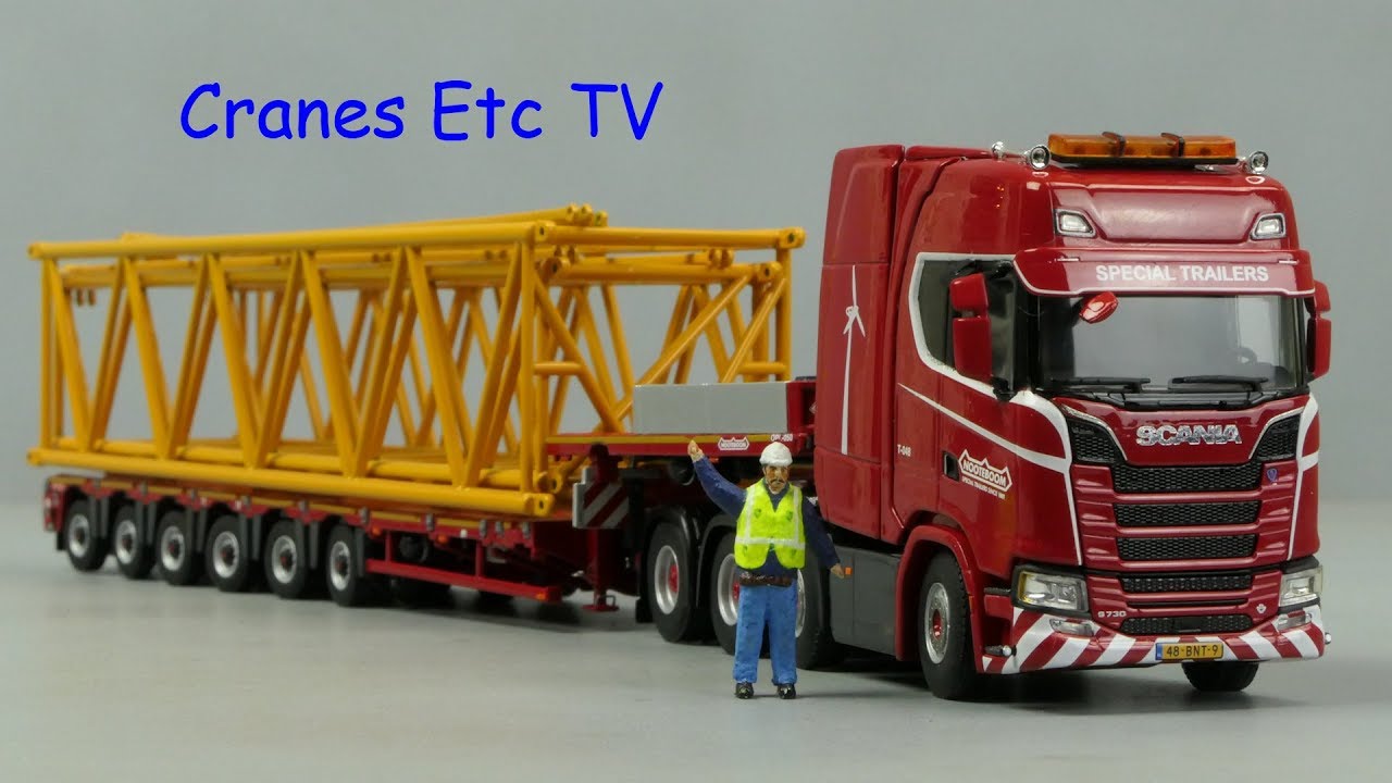 WSI Scania + Nooteboom 6-axle MPX by Cranes Etc TV - YouTube