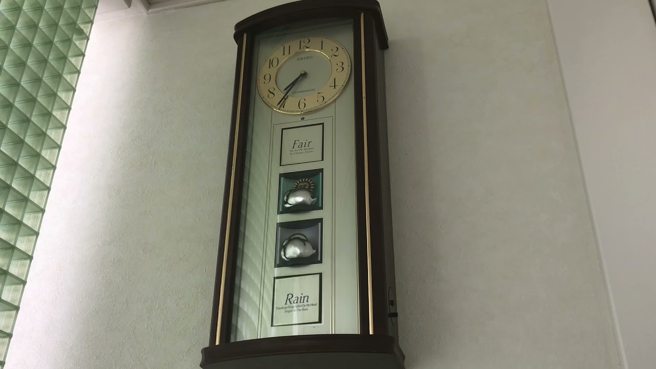 SEIKO からくり時計 WHETHER WINDOW RE516B - YouTube