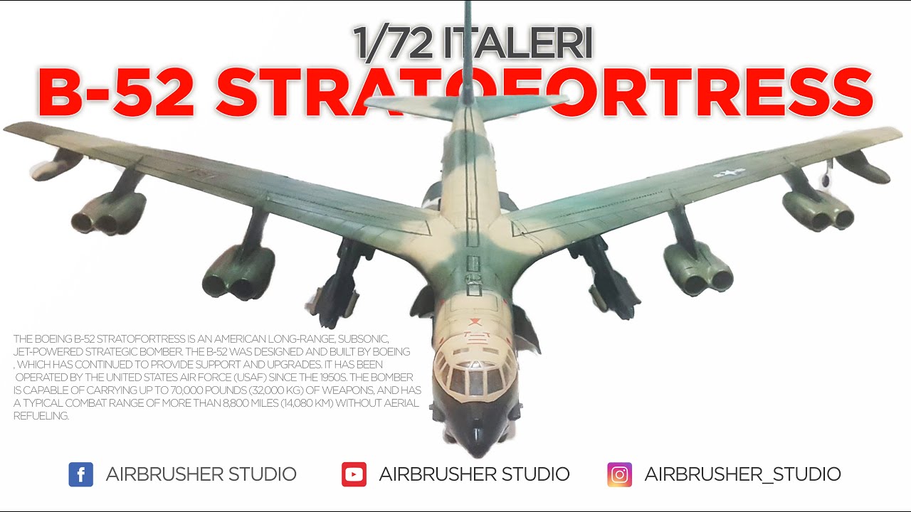 B52 - 1/72 ITALERI SCALE MODEL - YouTube