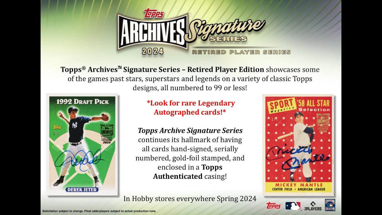 ミツ BGBPB MLB 2024 TOPPS ARCHIVES SIGNATURES RETIRED レジェンド