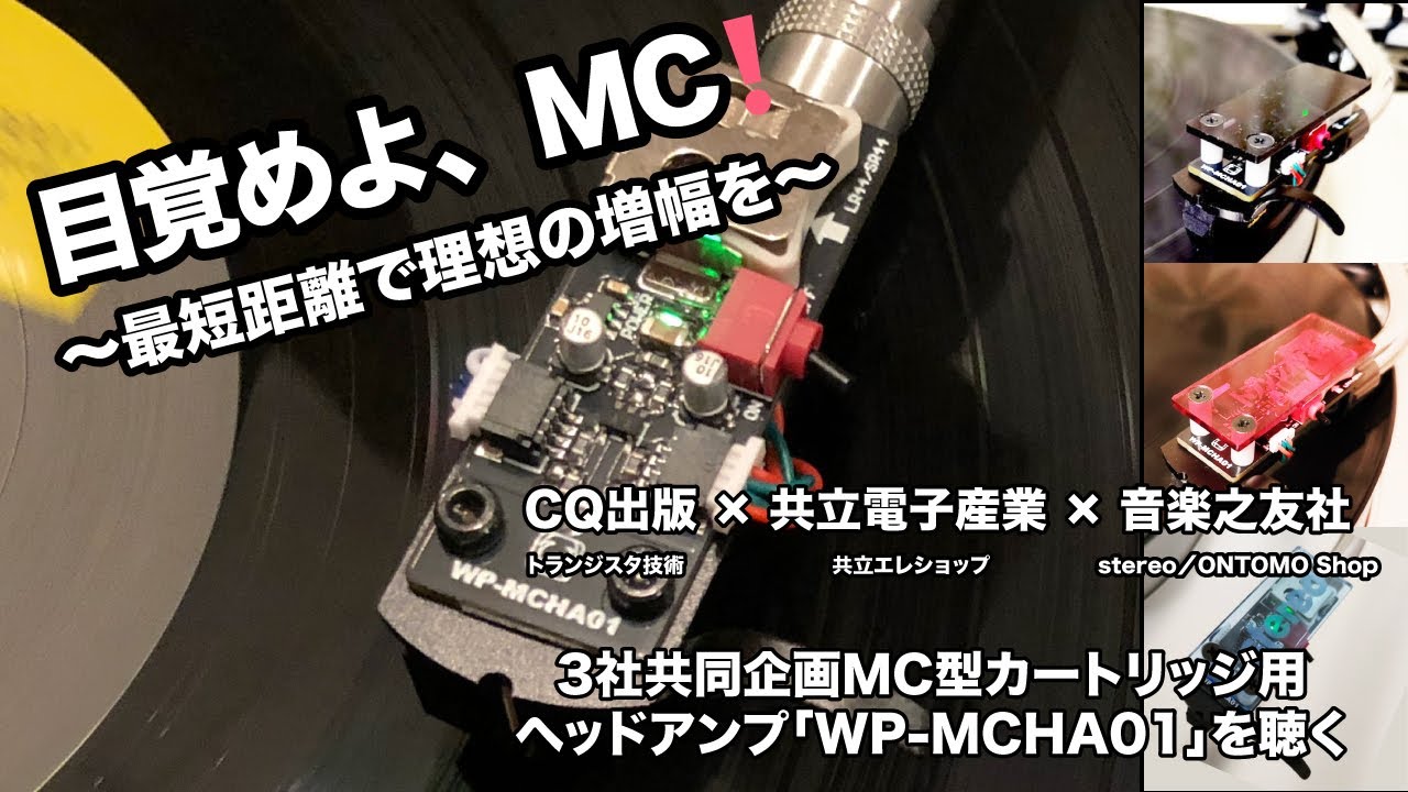 MC型カートリッジ用ヘッドアンプ「WP-MCHA01」（stereo仕様／ヘッド
