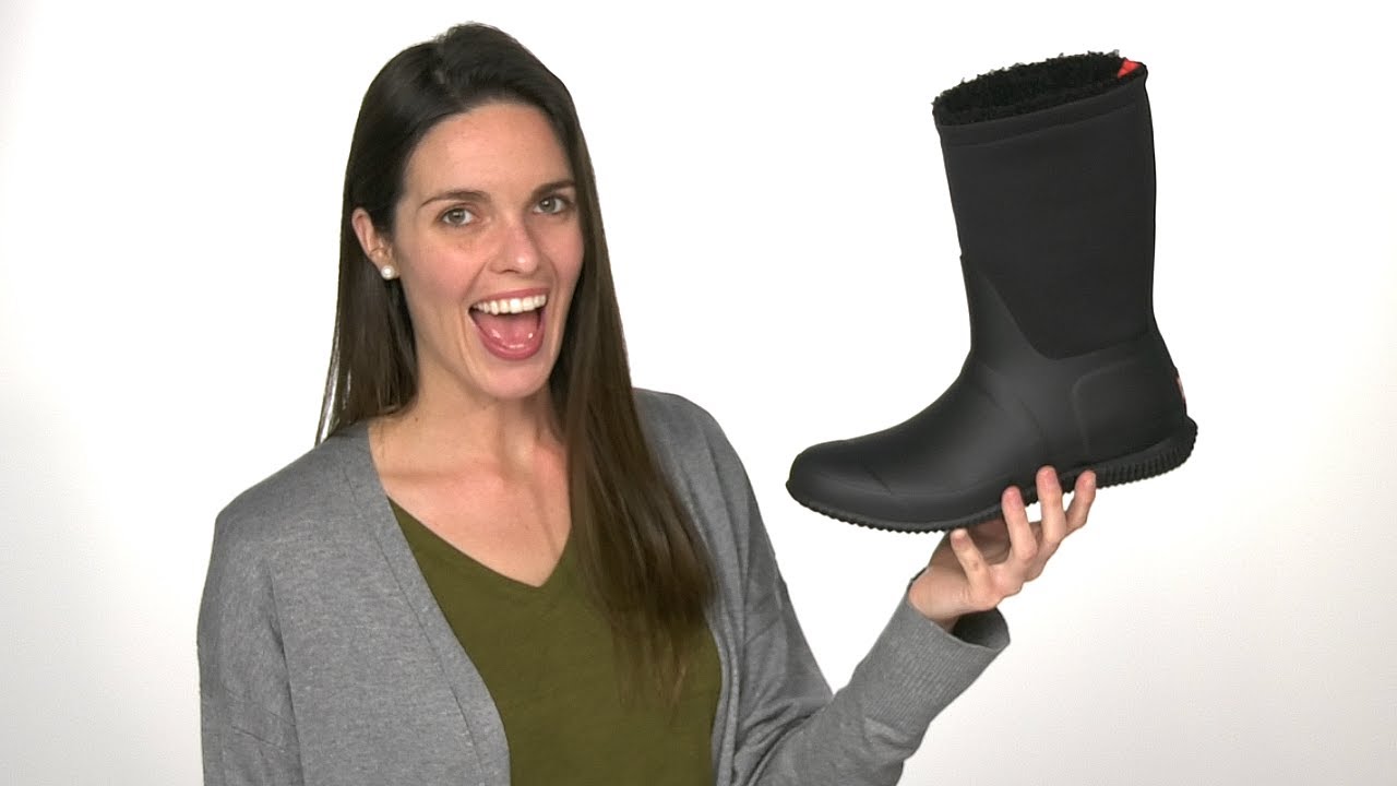 Hunter Original Roll Top Sherpa Snow Boot SKU: 9351208 - YouTube