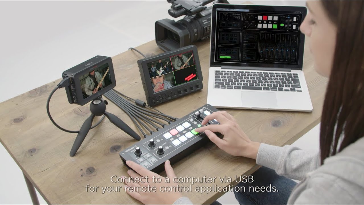 Roland V-1HD Portable Compact HD Video Switcher - YouTube