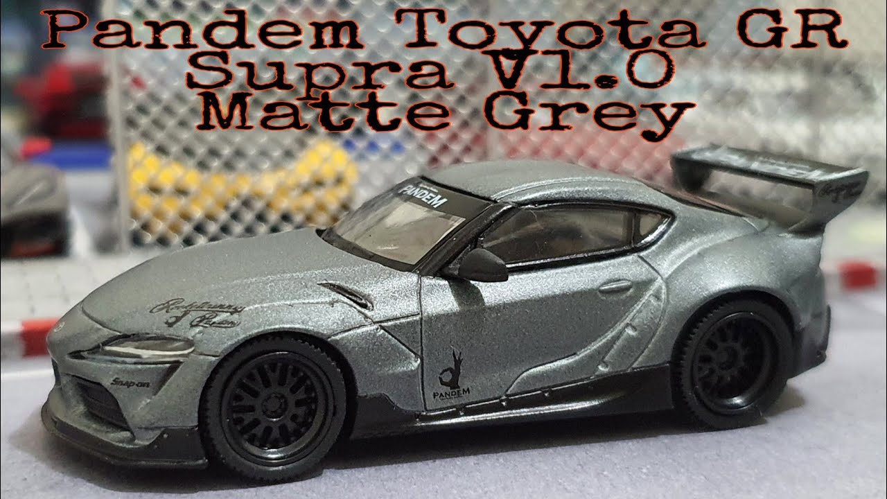 MINI GT Pandem Toyota GR Supra V1.0 Matte Grey / No. 250 Unboxing