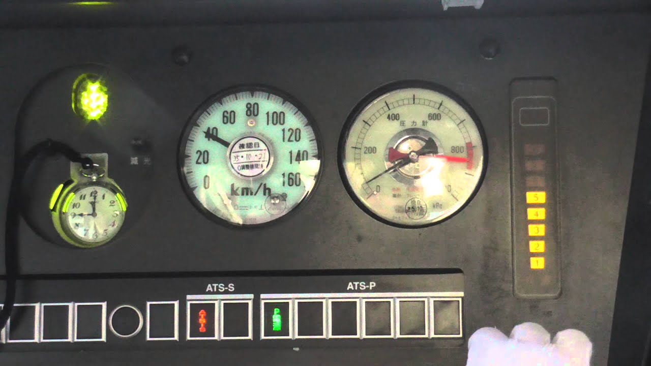 321系 ブレーキ時の圧力計の動き - YouTube