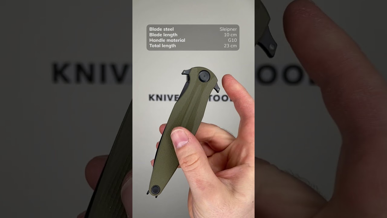 ANV Knives Z400 BB VZ400-017 Black DLC Sleipner, Olive G10, pocket