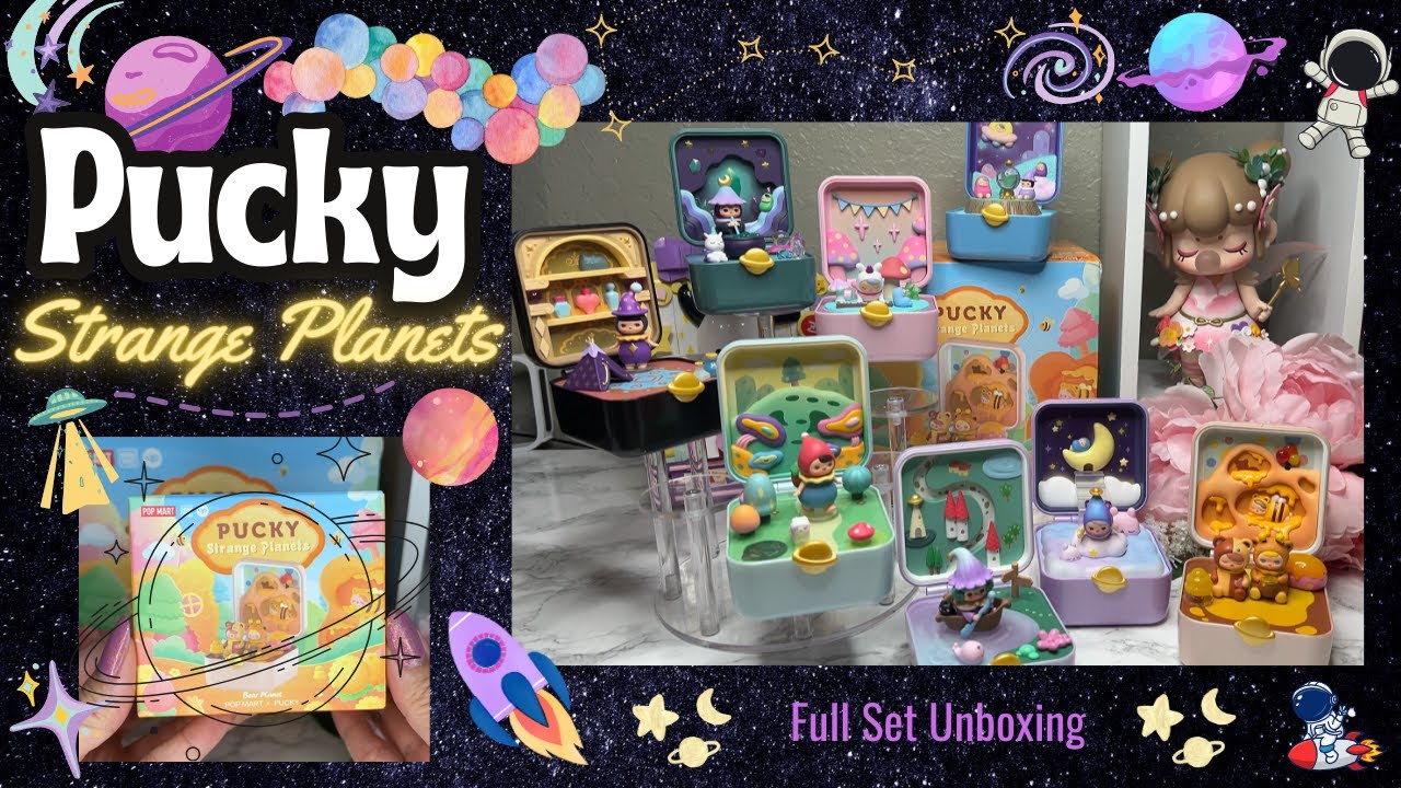 Pucky Strange Planets Popmart Full Set Unboxing - YouTube