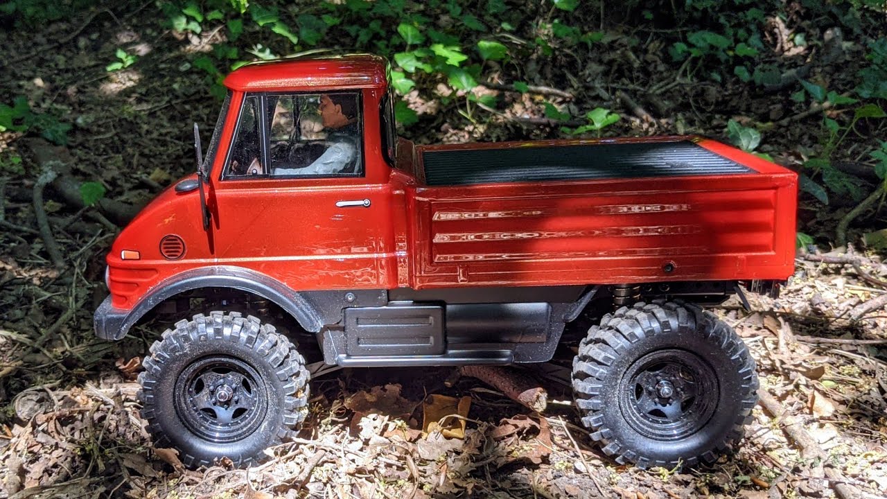 Tamiya CC02 Unimog Run With New Tyres and Driver - YouTube
