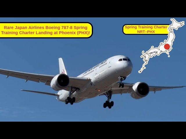 Rare Japan Airlines Boeing 787-8 (JA839J) Spring Training Charter