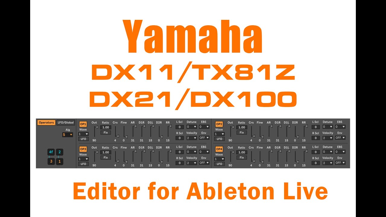 Live 4DX: Yamaha DX11/TX81Z editor for Ableton (M4L) - YouTube