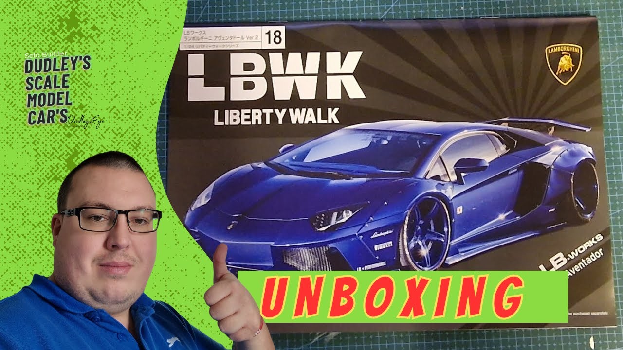 Aoshima - Lamborghini Aventador - LB-WORKS Liberty Walk - Unboxing